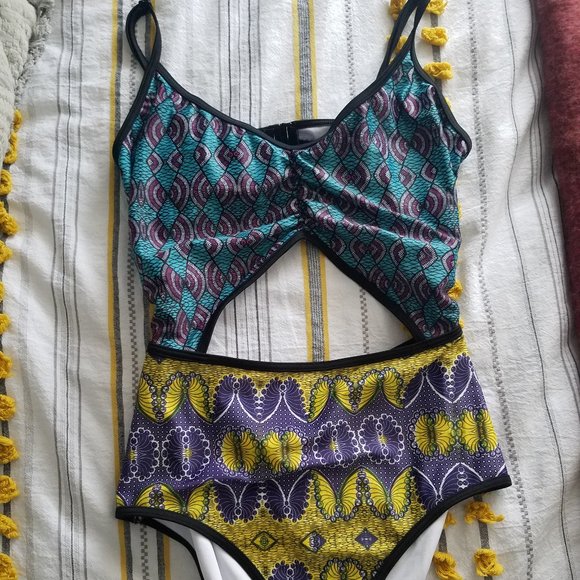 Free People Multicolor Patterned One Piece Swimsuit - Picture 1 of 7